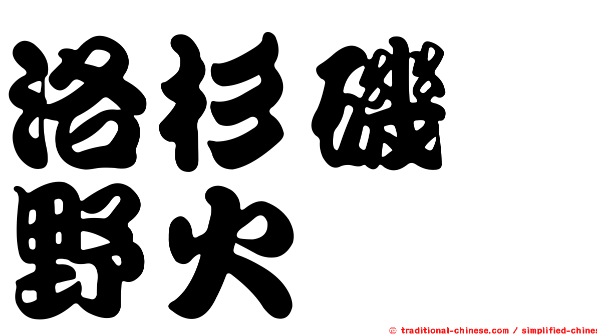 洛杉磯　野火